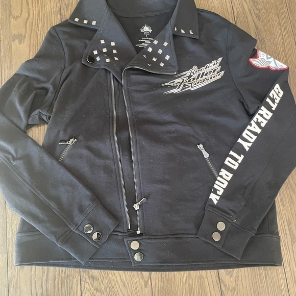 RARE Disney Park’s Rock ‘n’ Roller Coaster Black Jacket NWOT Aerosmith - Picture 2 of 14